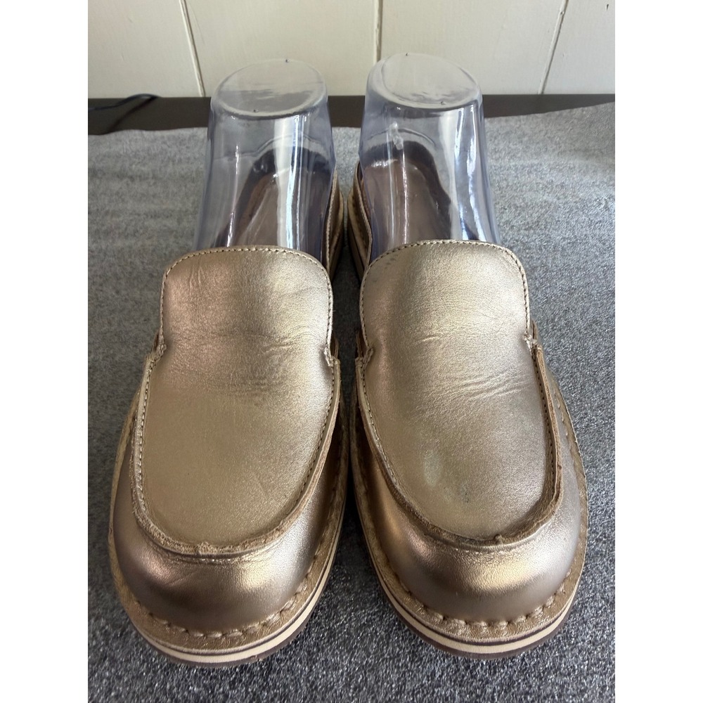 Ariat Loafer Women's 7 Gold Leather Mule Slip‎ On Casual Comfort Shoes